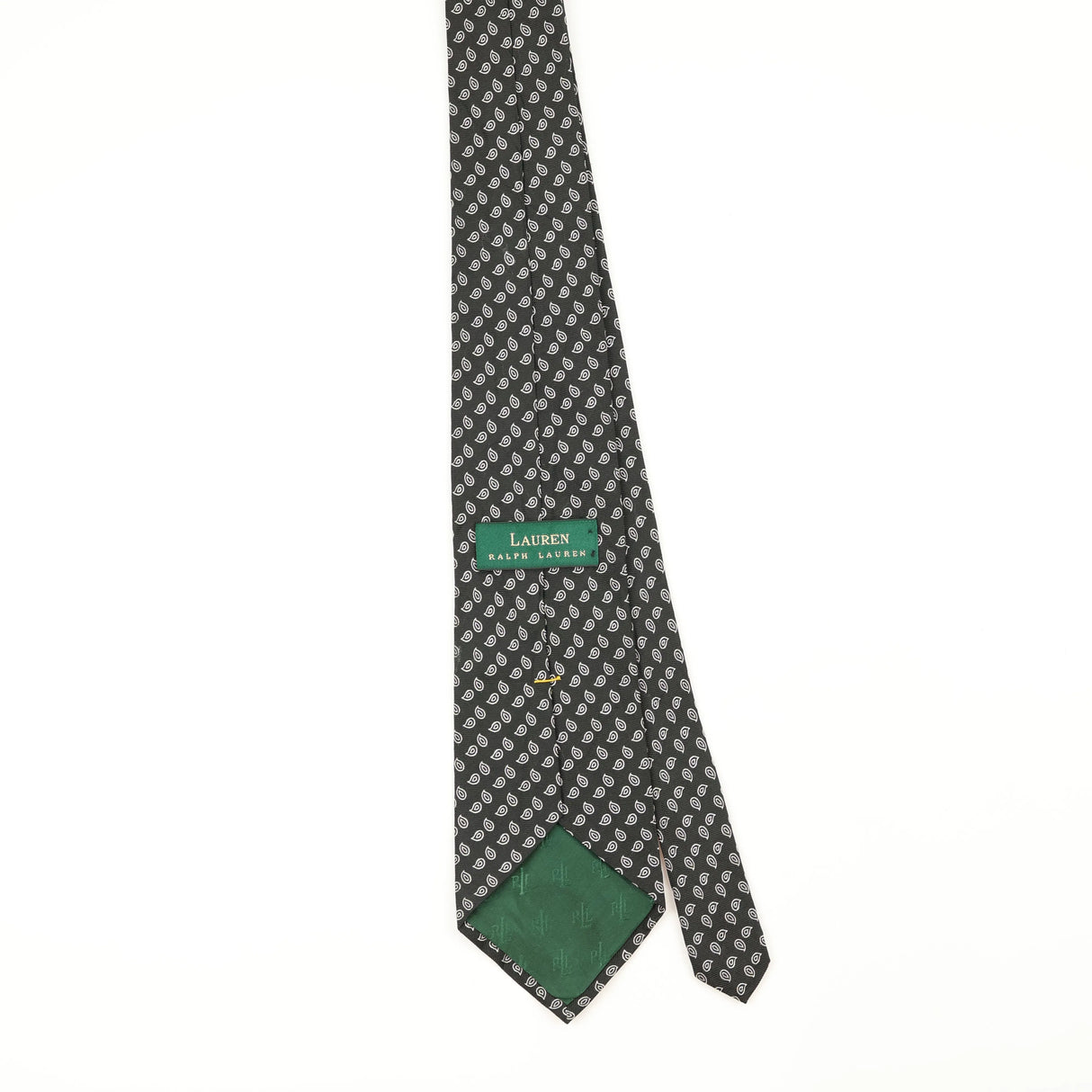 Back Back of Vintage 1990's Ralph Lauren Paisley Patterned Tie