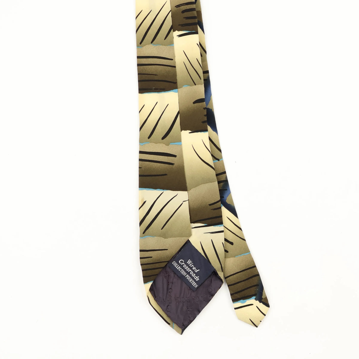 Back Back Detail of Vintage 1990's Jerry Garcia Wires Crossroads Abstract Patterned Tie