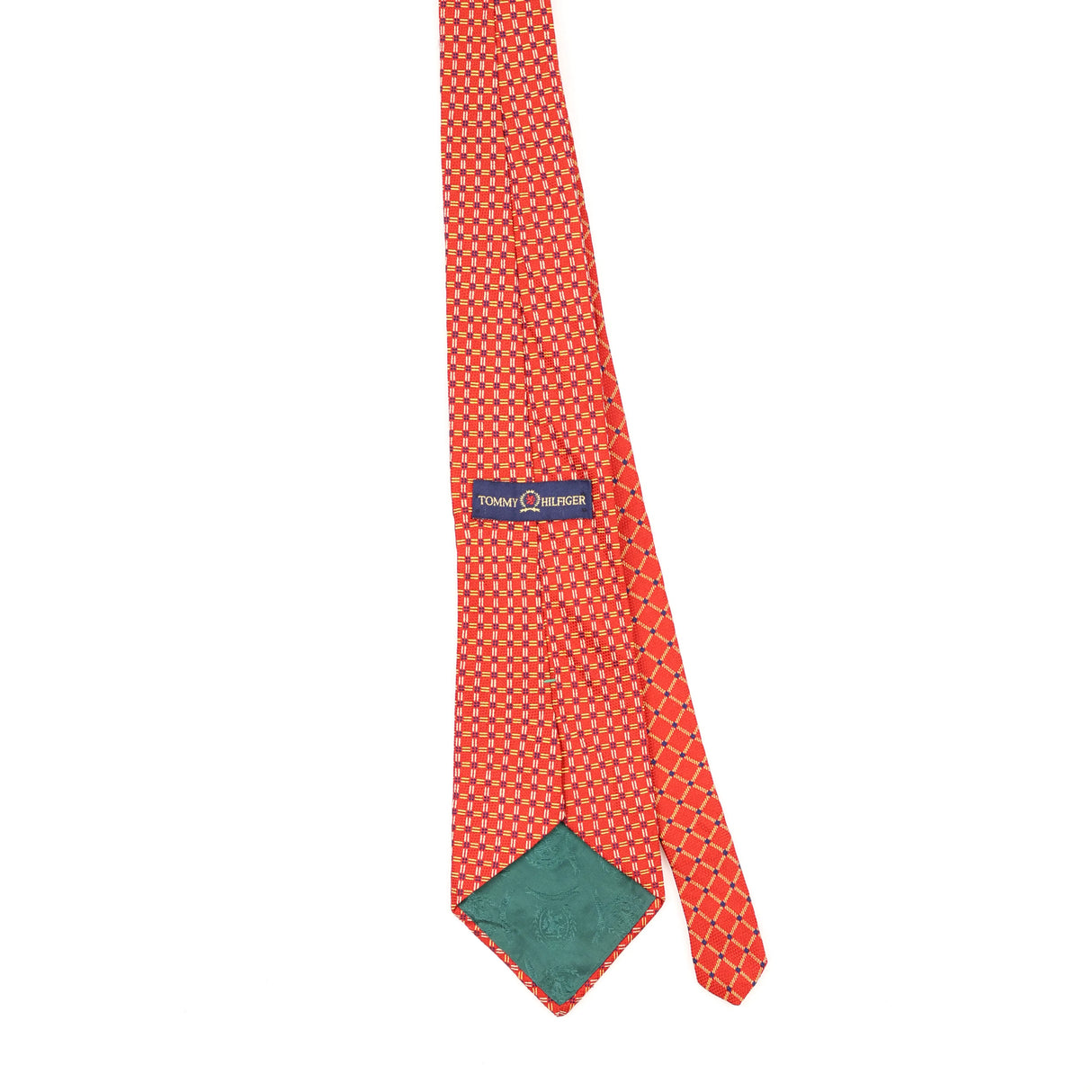 Back of Vintage 1990's Tommy Hilfiger Geometric Patterned Tie