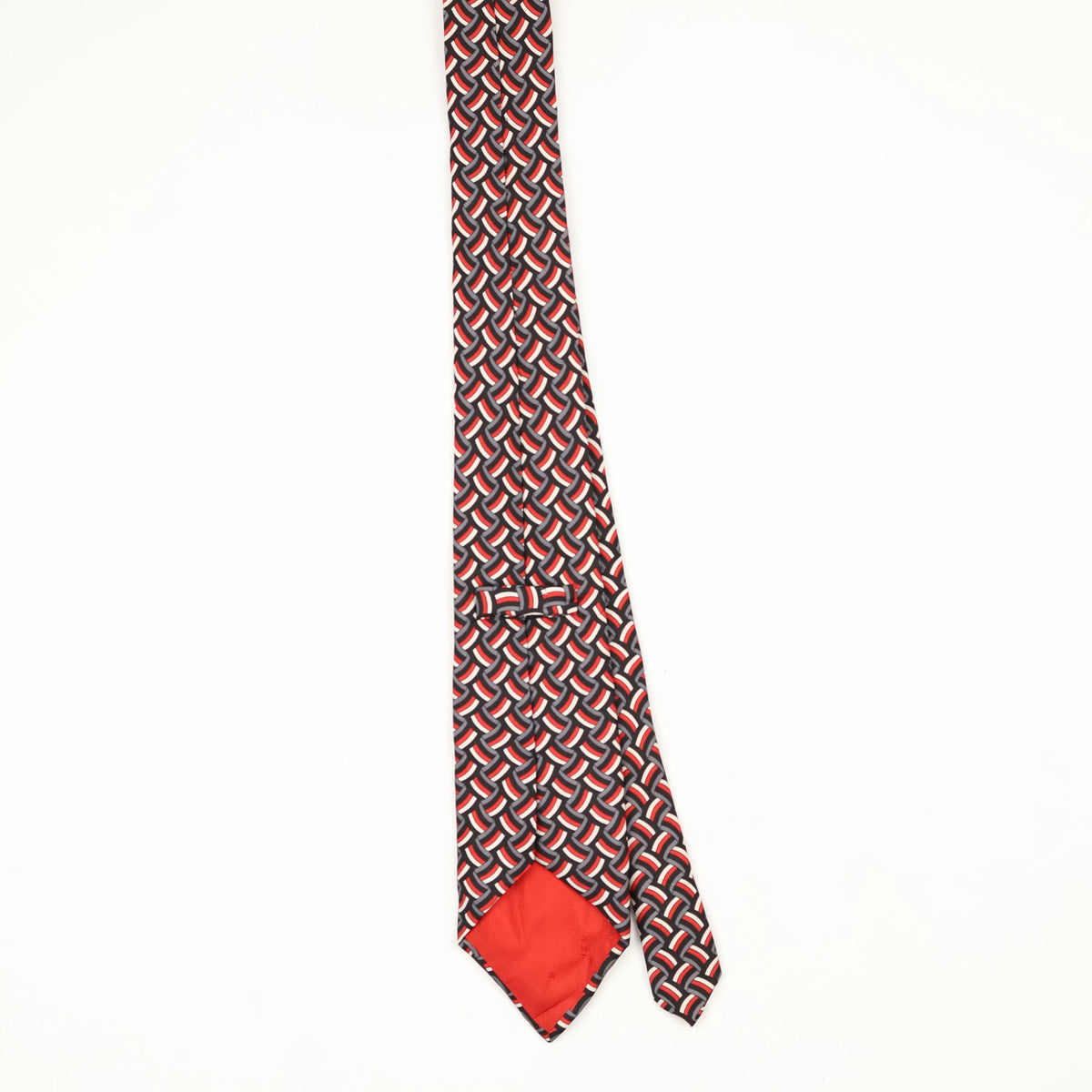 Back Back of Vintage 1990's Turnbull & Asser Geometric Patterned Tie