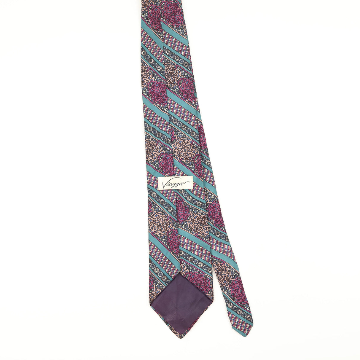 Back of Vintage 1990's Geometric Patterned Tie