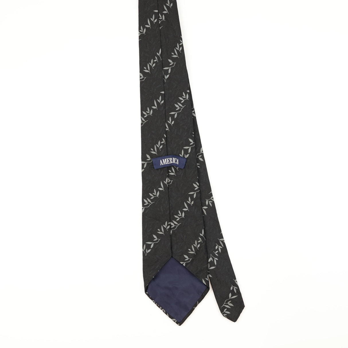 Back of Vintage 1990's Floral Patterned Tie
