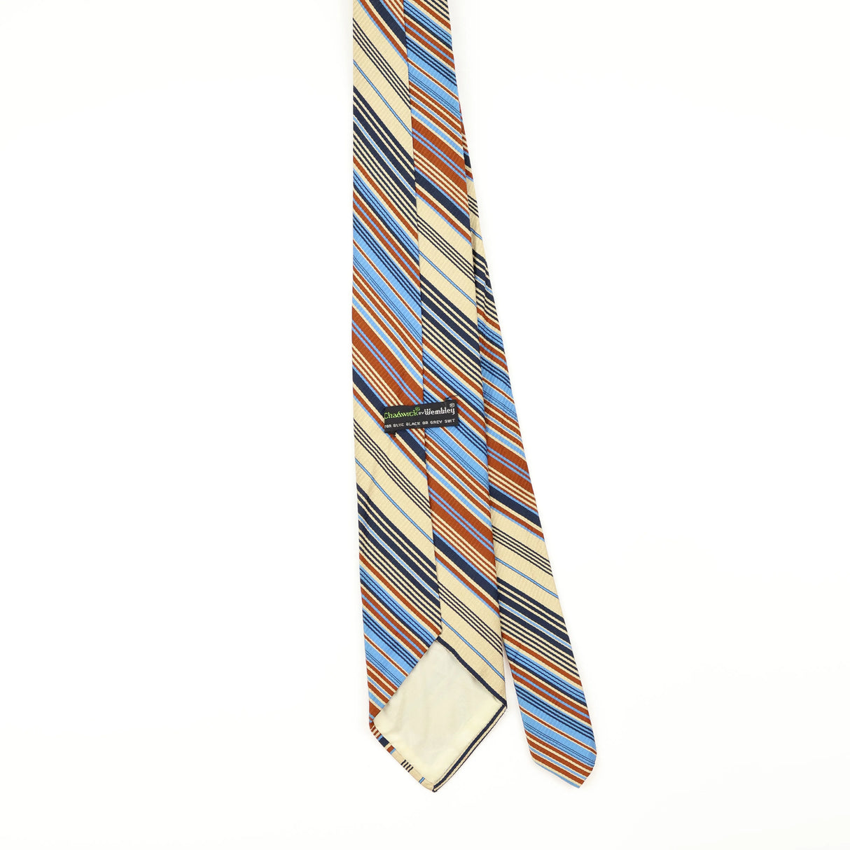 Back of Vintage 1980's Wembley Striped Patterned Tie