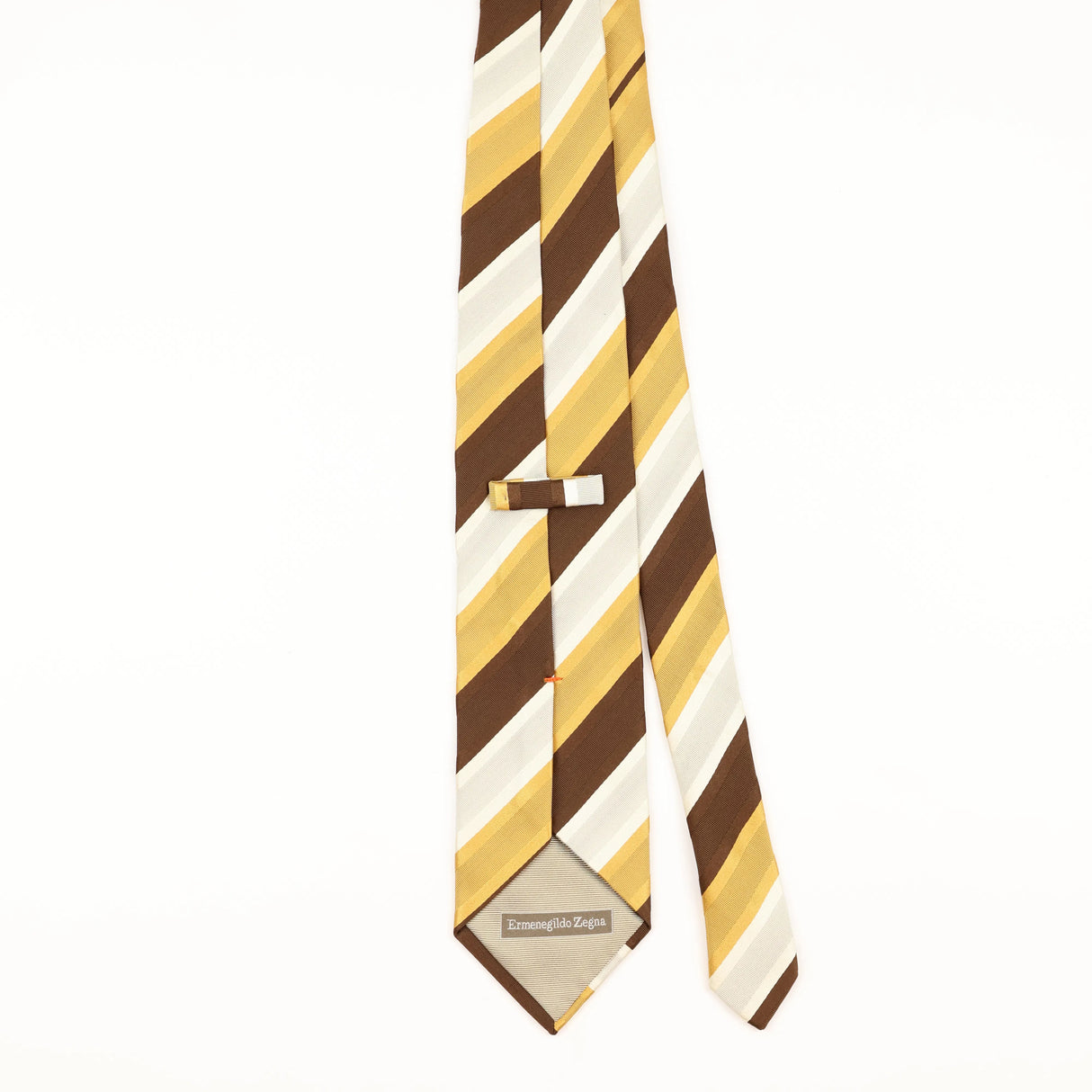 Back of Vintage 1980's Ermenegildo Zegna Striped Patterned Tie