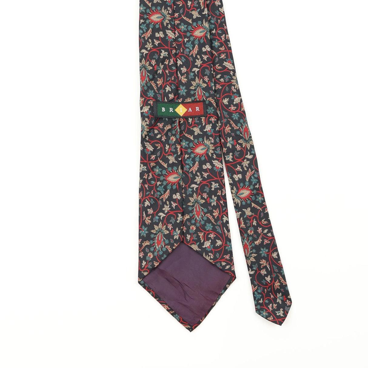 Back Detail of Vintage 1990's Floral Patterned Tie