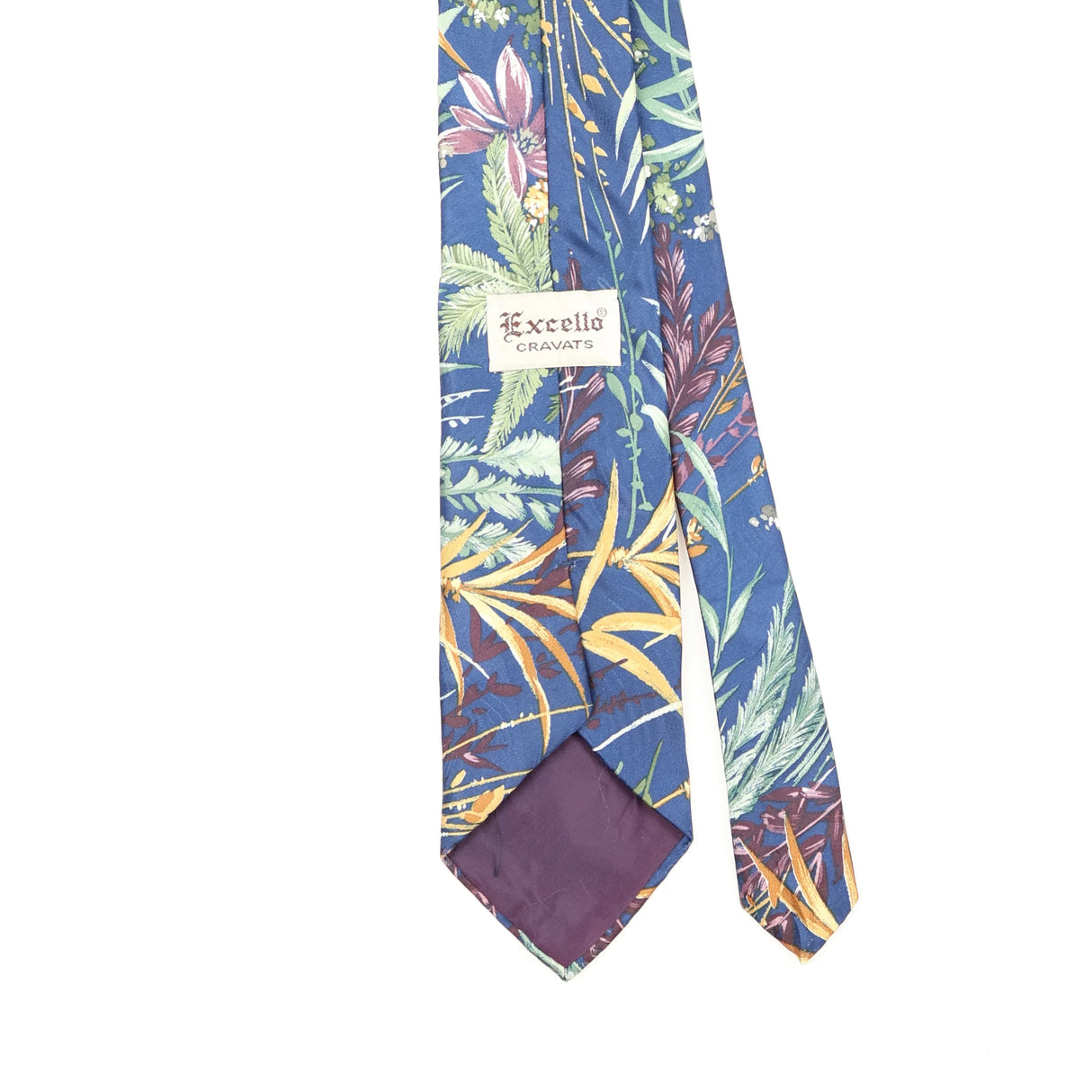 Back Back Detail of Vintage 1990's Floral Patterned Tie