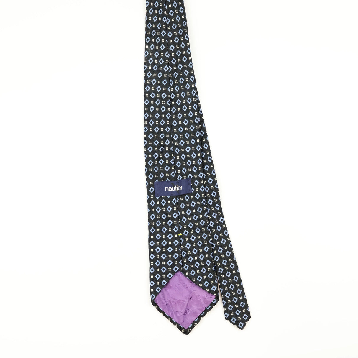 Back of Vintage 1990's Nautica Geometric Patterned Tie