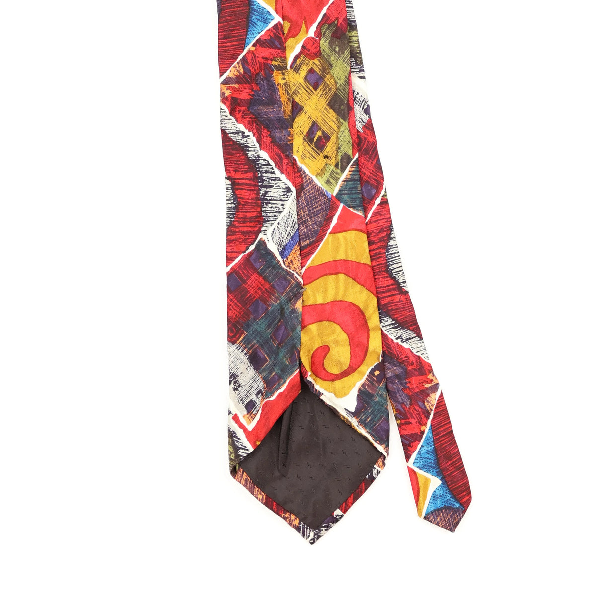 Back Detail of Vintage 1990's Abstract Patterned Tie