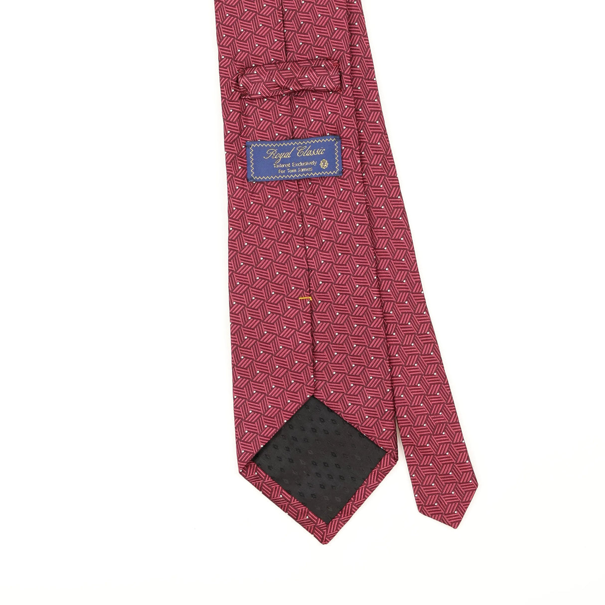 Back Detail of Vintage 1990's Geometric Patterned Tie