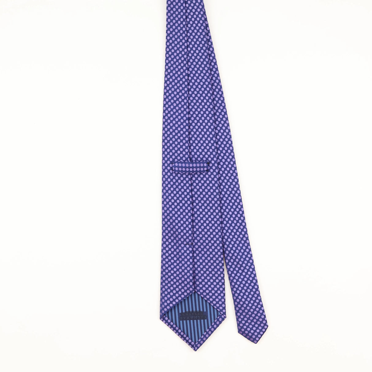 Back of Vintage Charles Tyrwhitt Polka Dot Patterned Tie