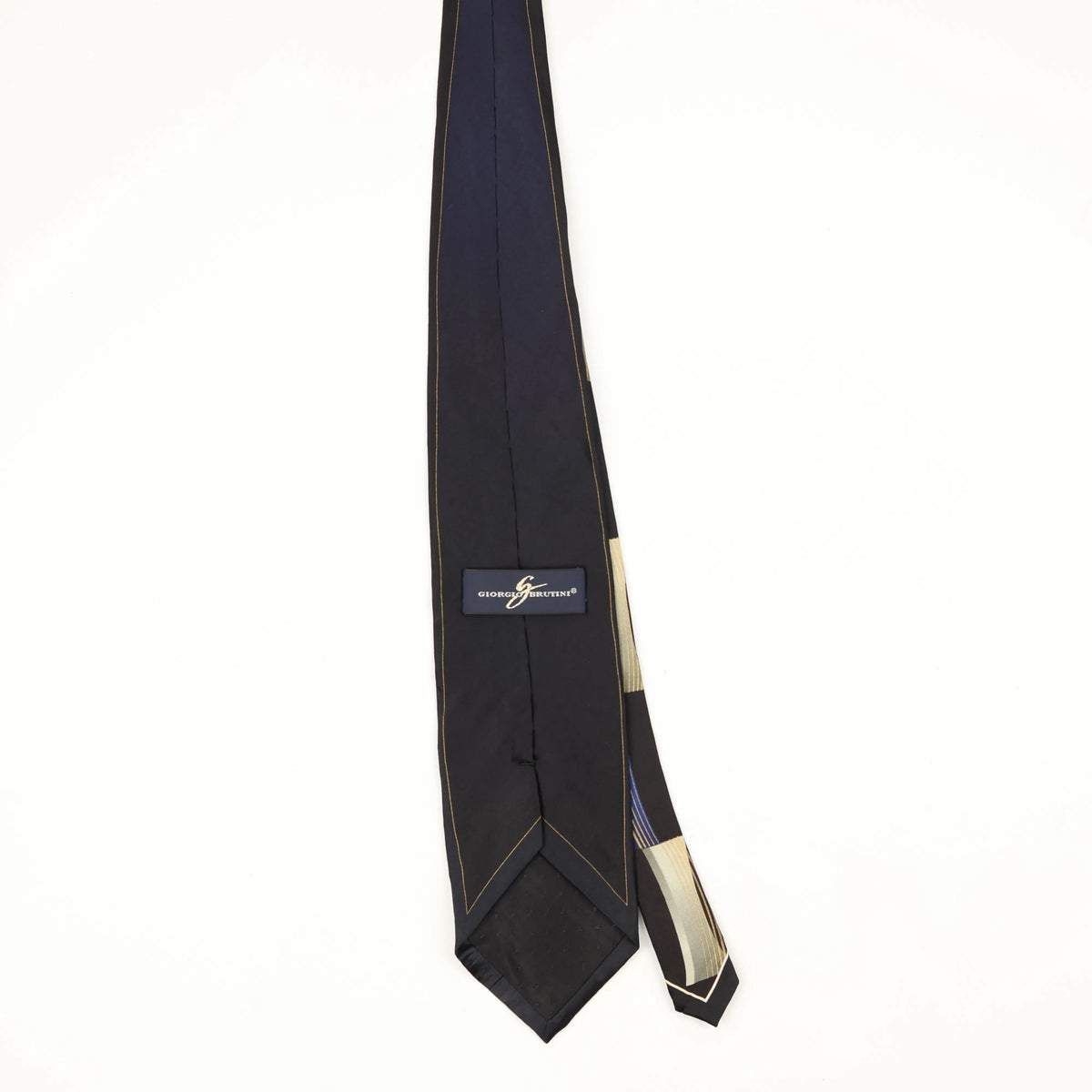Back Back of Vintage Abstract Patterned Tie