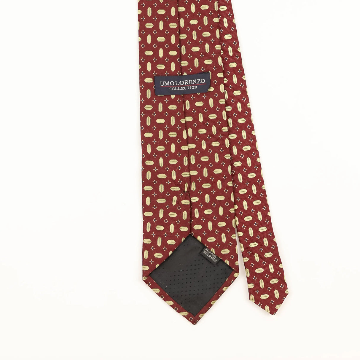 Back Detail of Vintage 1990's Geometric Patterned Tie