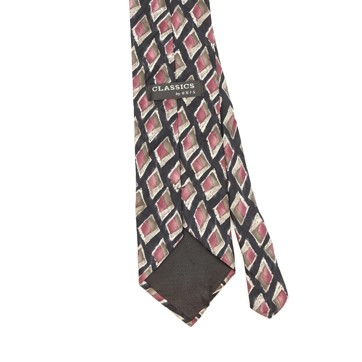 Back Detail of Vintage 1990's Geometric Patterned Tie