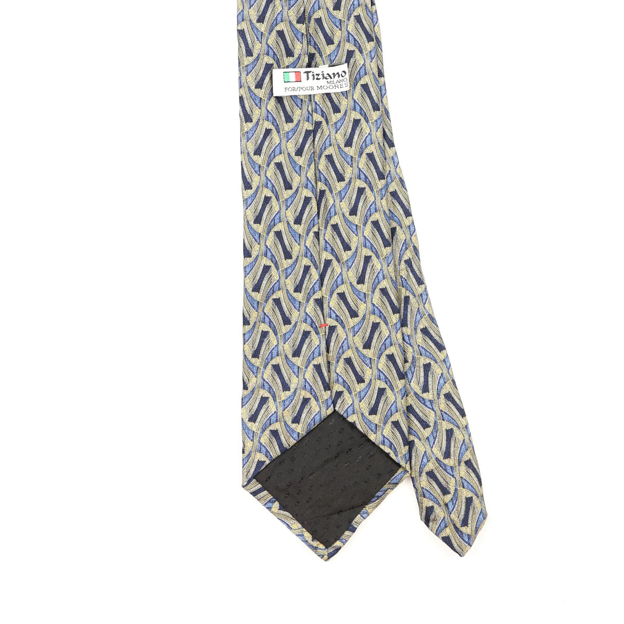 Back Back Detail of Vintage 1990's Geometric Patterned Tie