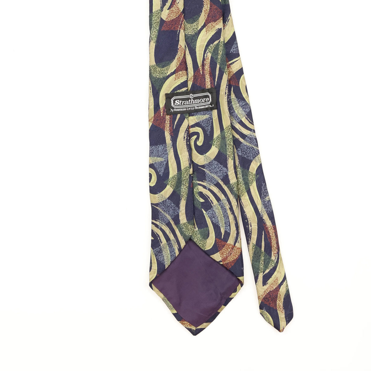 Back Detail of Vintage Abstract Patterned Tie