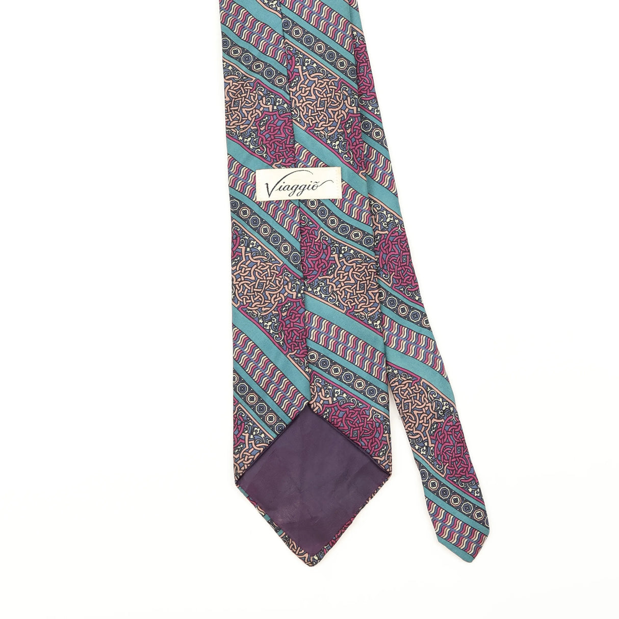 Back Detail of Vintage 1990's Geometric Patterned Tie