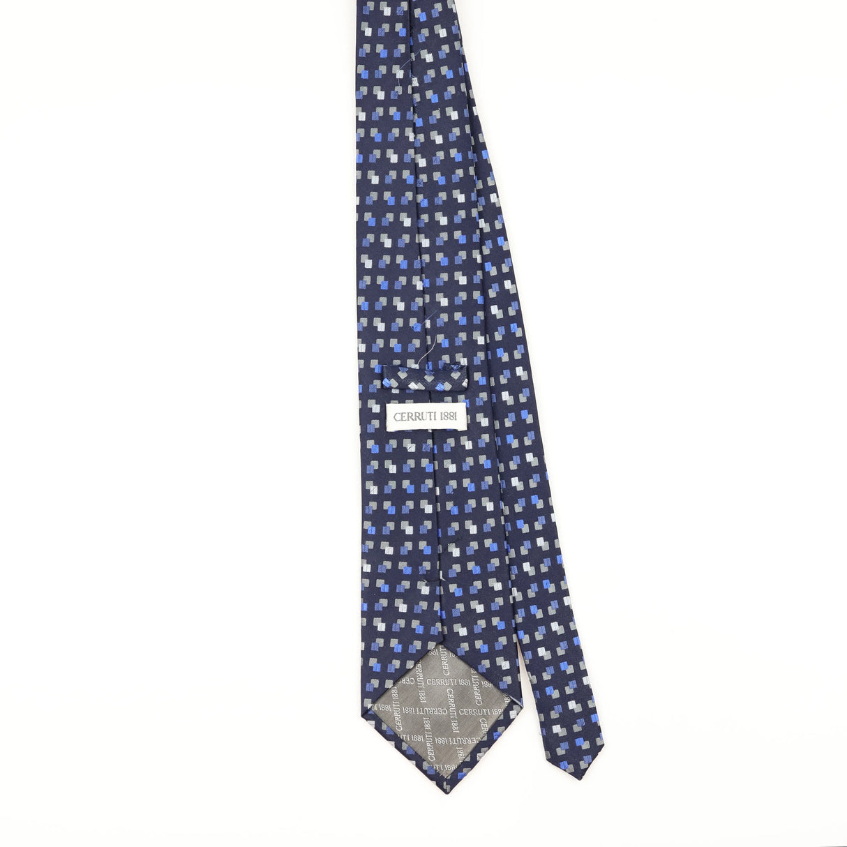 Back of Vintage 1990's Cerruti 1881 Geometric Patterned Tie