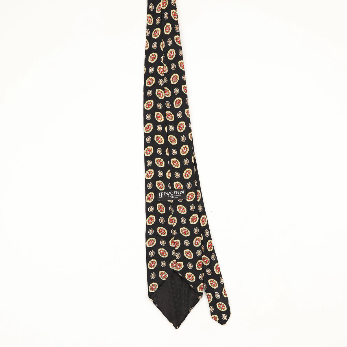 Back Back of Vintage 1990's Geometric Patterned Tie