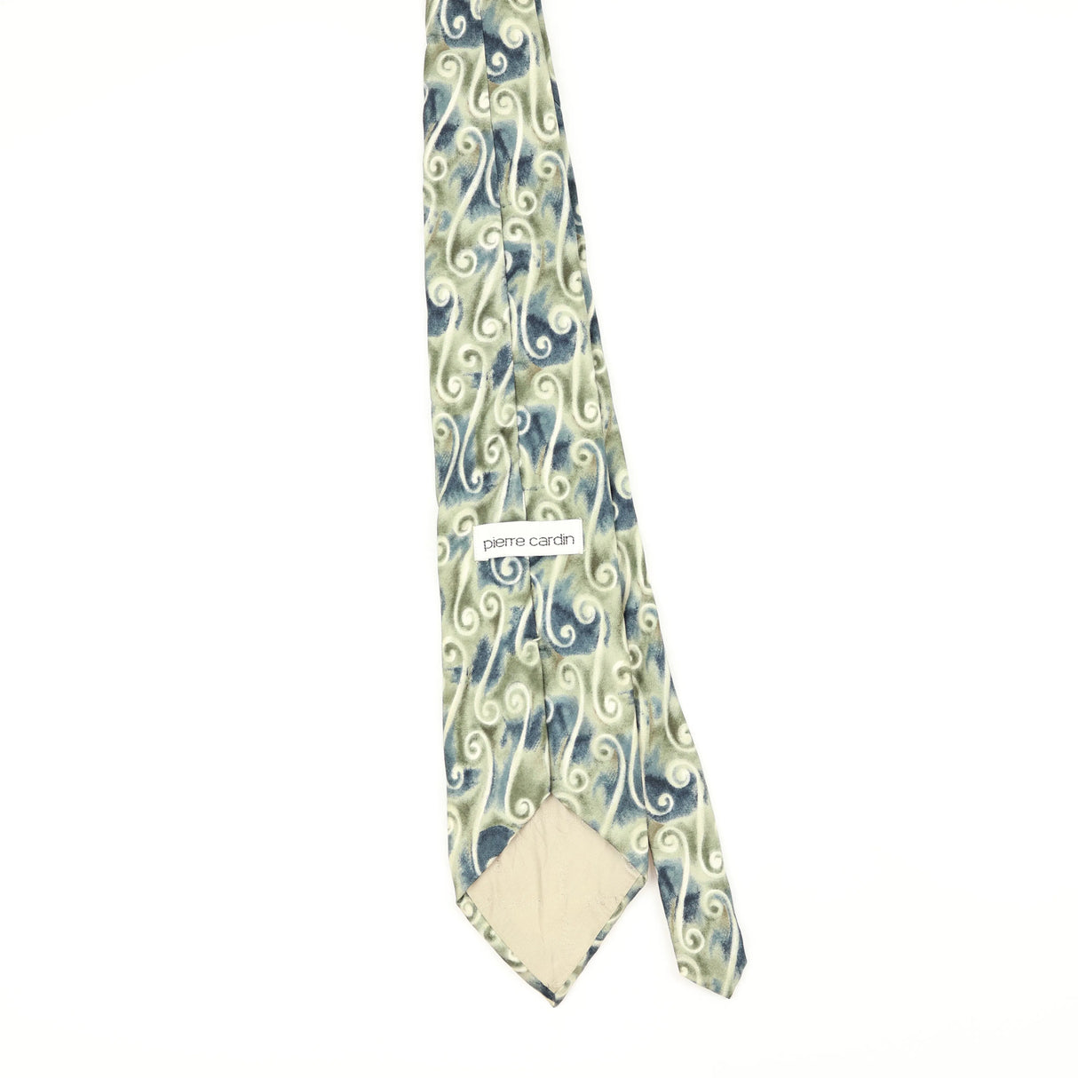 Back Back of Vintage 1990's Pierre Cardin Swirls Abstract Patterned Tie
