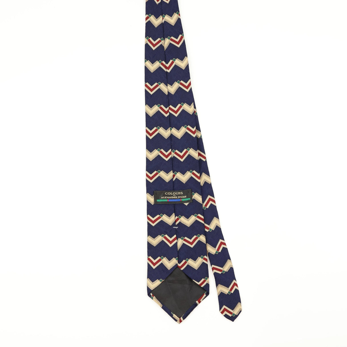 Back of Vintage Alexander Julian Geometric Patterned Tie