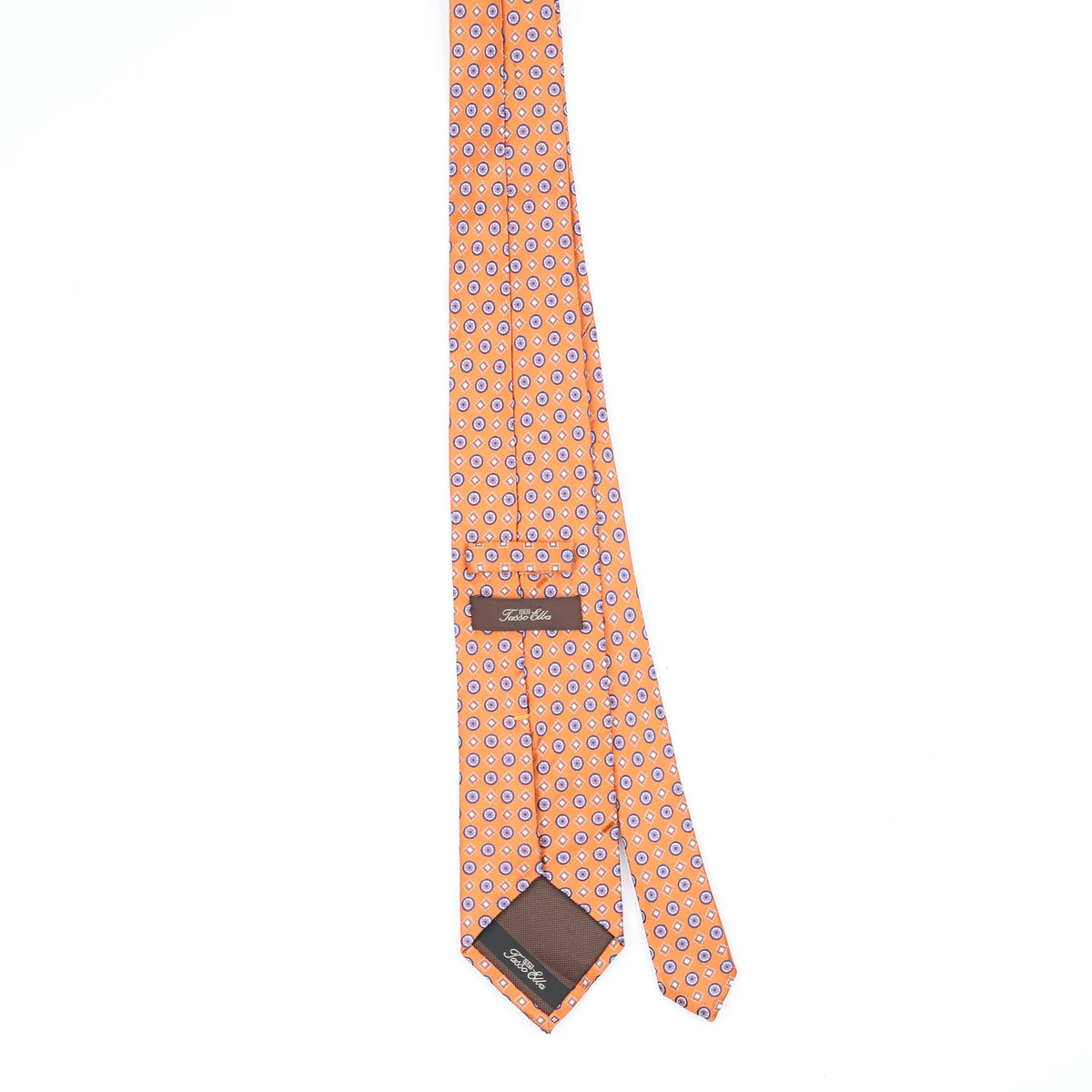 Back Back of Vintage Foulard Geometric Patterned Tie