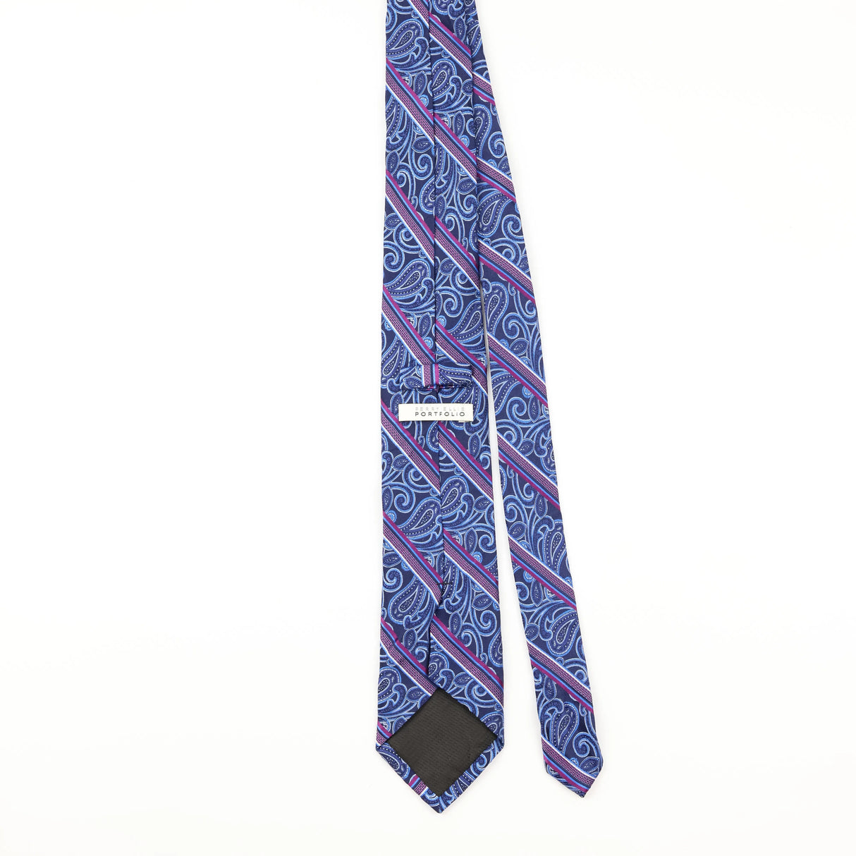 Back of Vintage Perry Ellis Paisley Patterned Tie