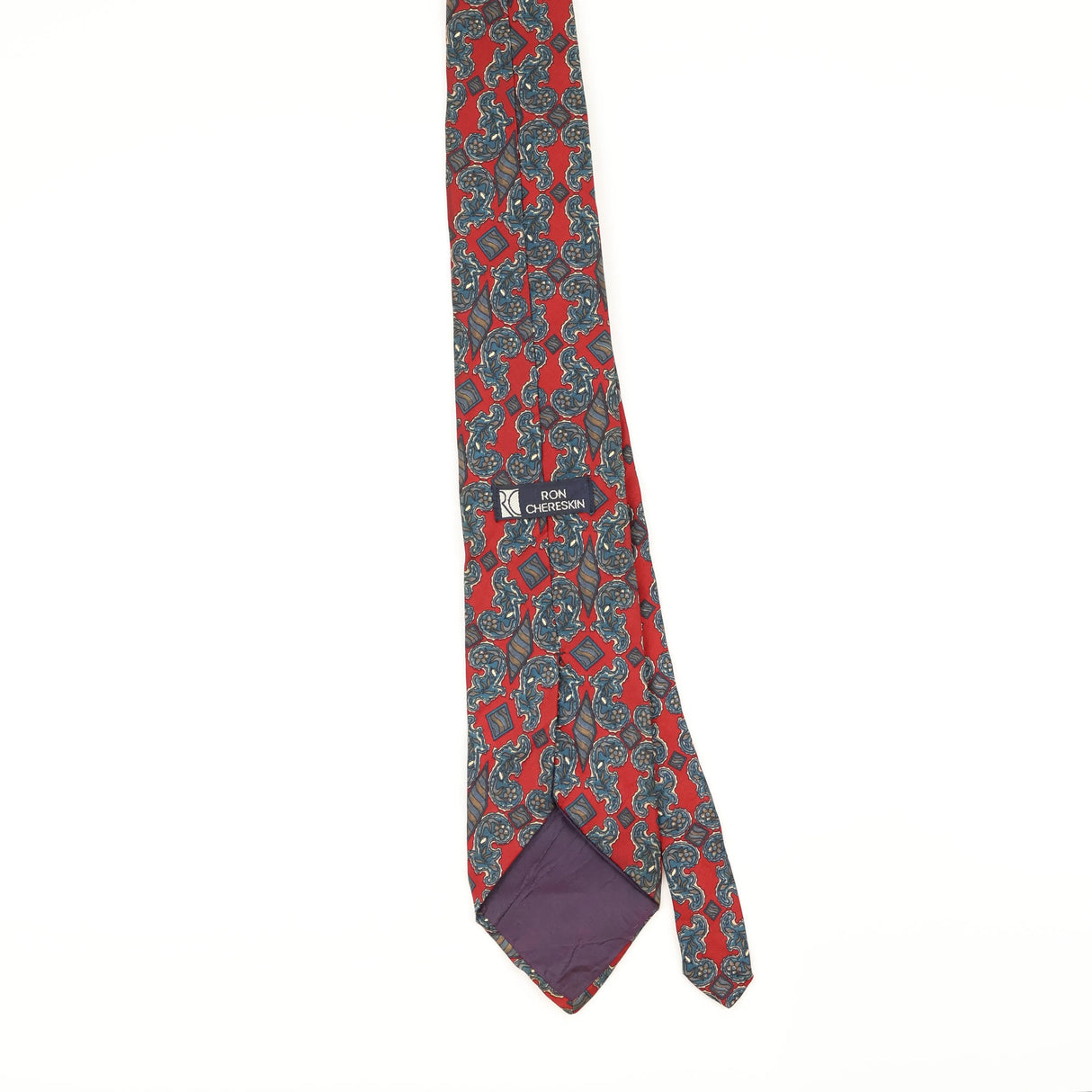 Back of Vintage 1990's Paisley Patterned Tie