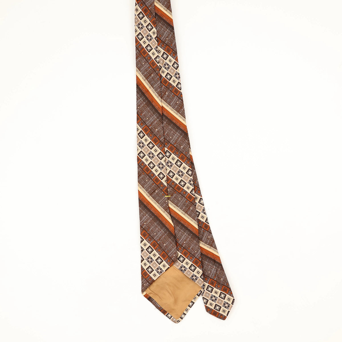 Back Back of Vintage 1980's Striped Patterned Tie