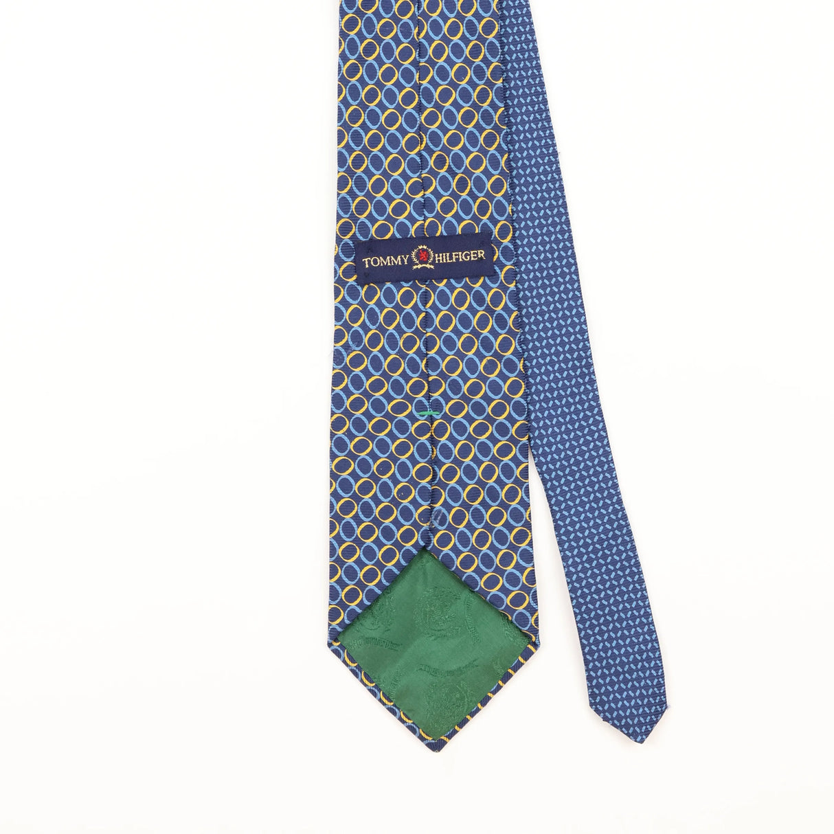 Back Detail of Vintage 1990's Tommy Hilfiger Geometric Patterned Tie