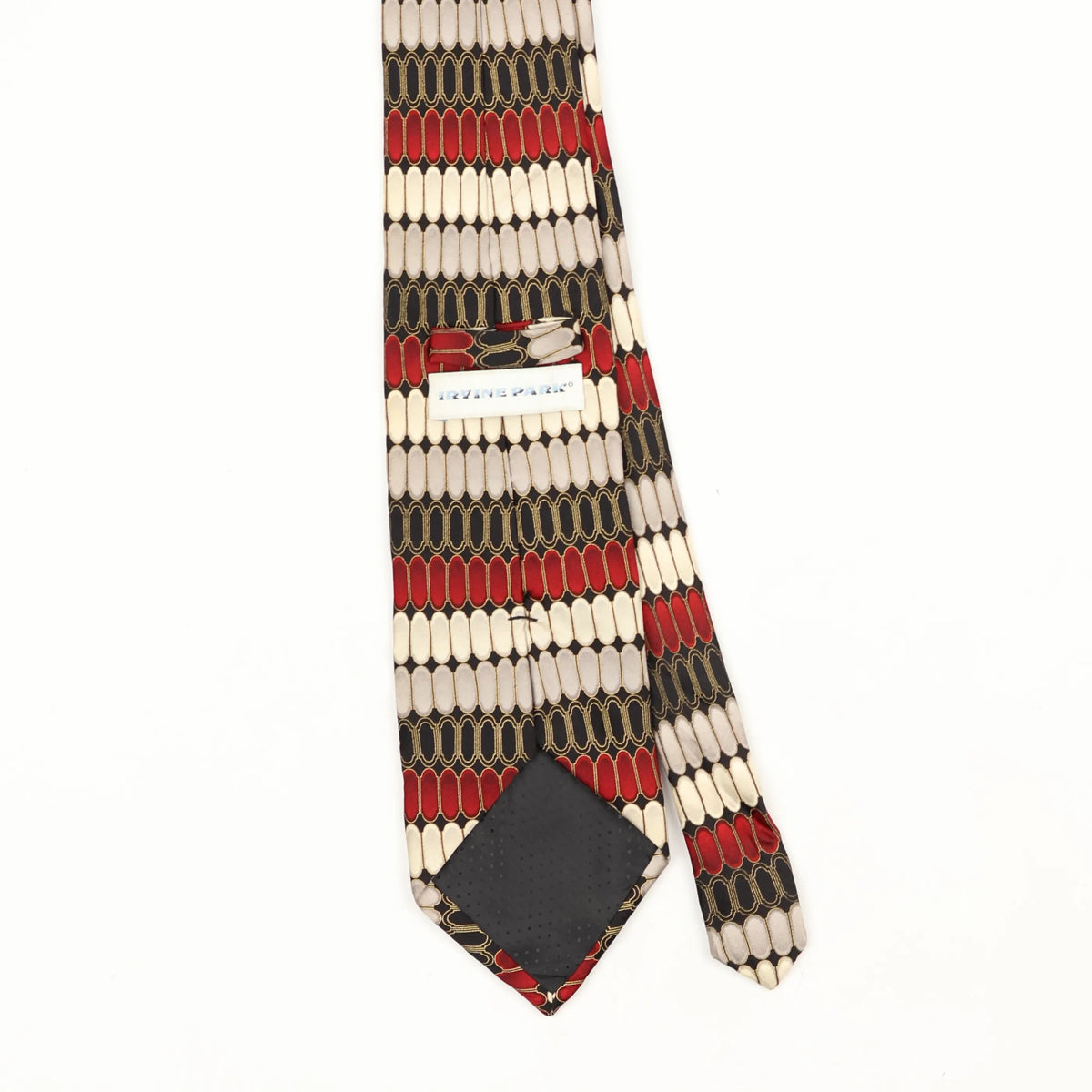 Back Back Detail of Vintage Geometric Patterned Tie