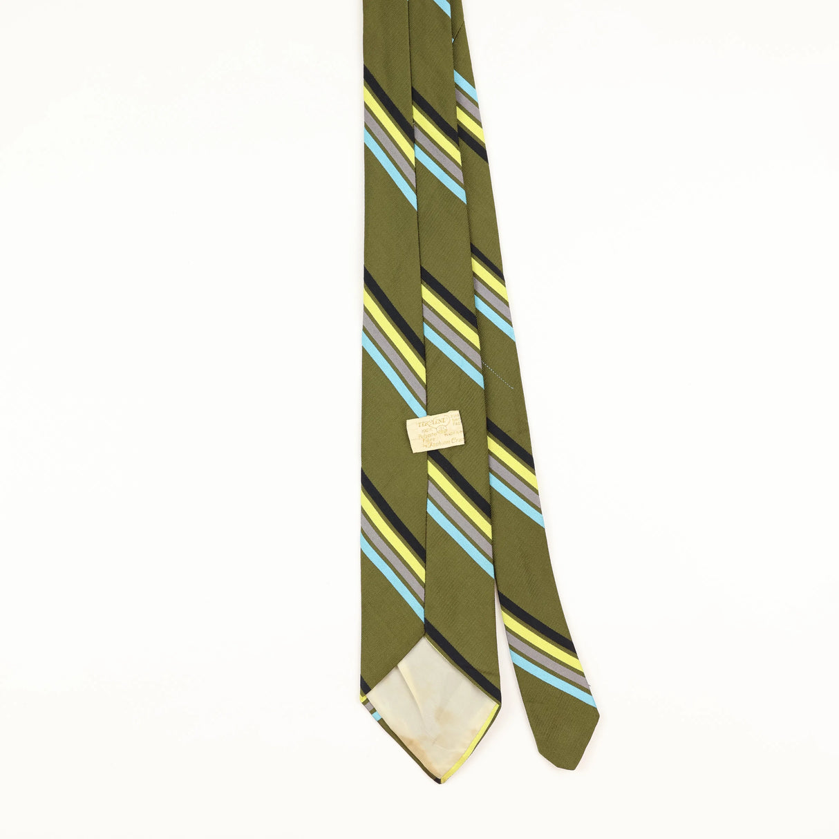 Back of Vintage 1980's Striped Patterned Tie
