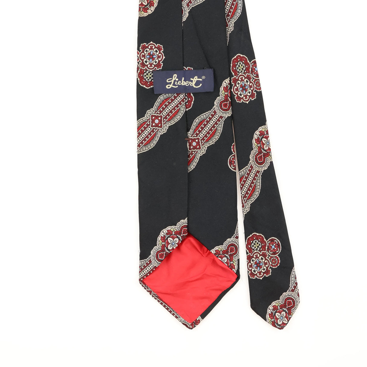 Back Detail of Vintage 1980's Geometric Patterned Tie