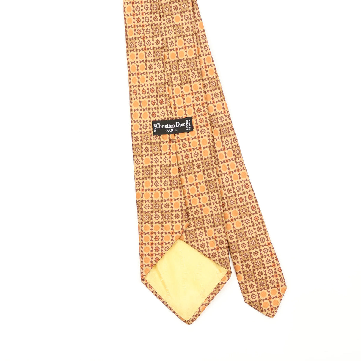 Back Back Detail of Vintage 1980's Christian Dior Geometric Patterned Tie