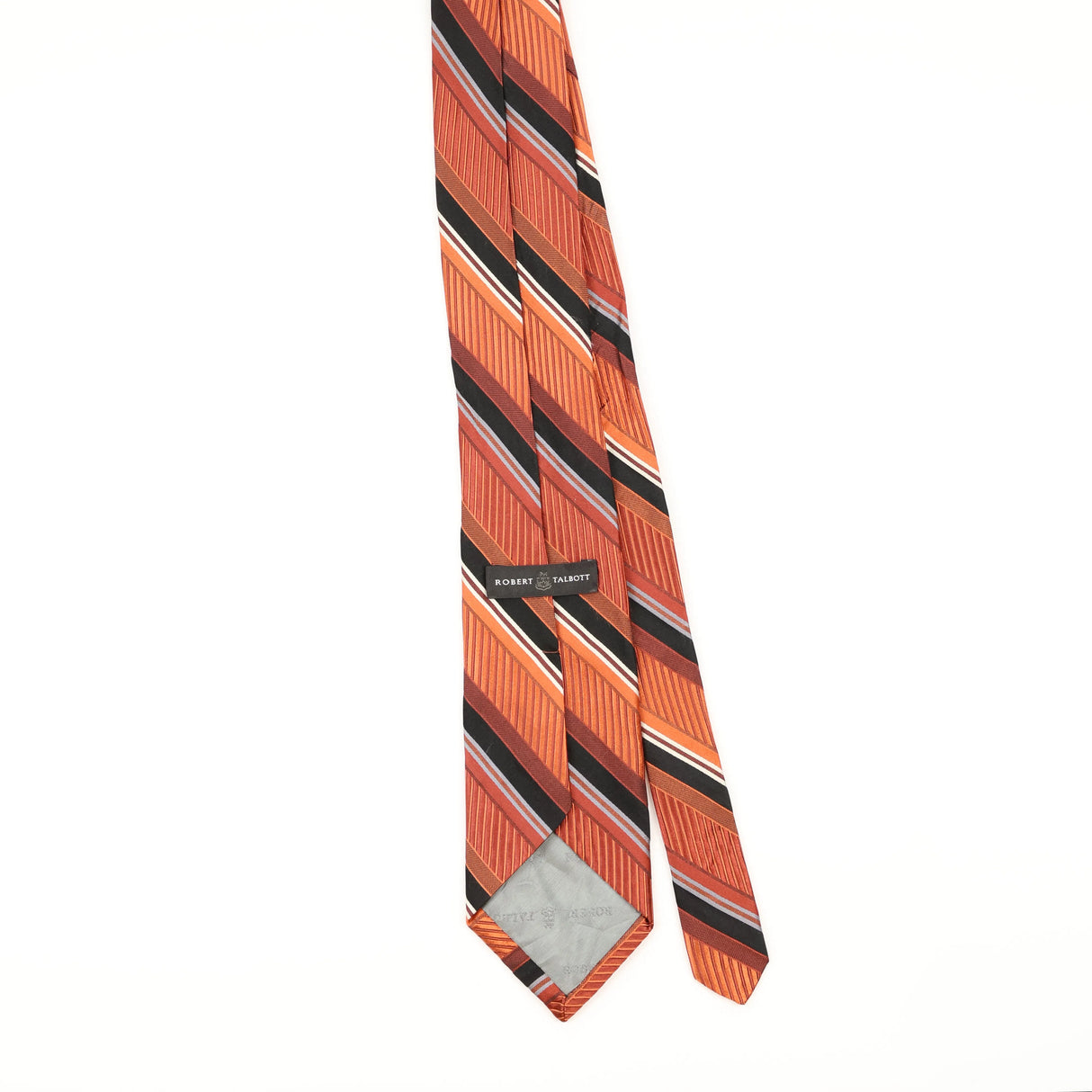 Back of Vintage 1990's Robert Talbott Striped Patterned Tie