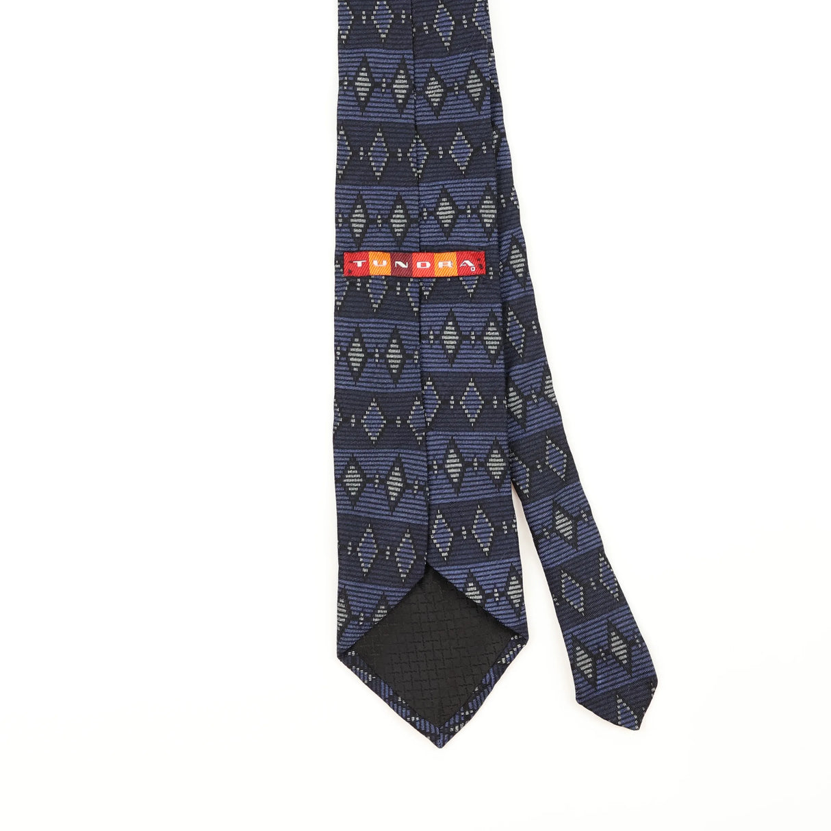 Back Detail of Vintage 1990's Tundra Geometric Patterned Tie