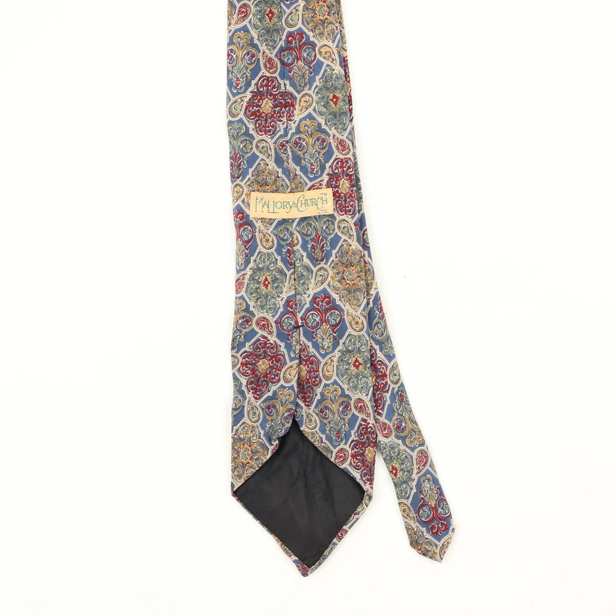 Back Back Detail of Vintage 1990's Paisley Patterned Tie