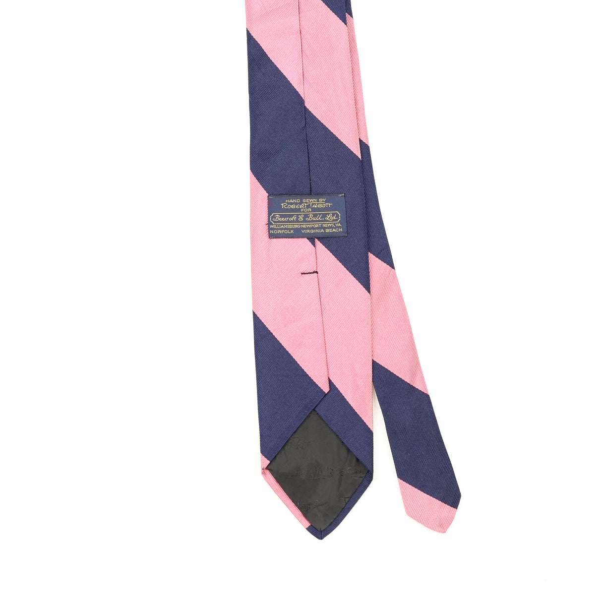 Back Back Detail of Vintage 1990's Robert Talbott Striped Patterned Tie