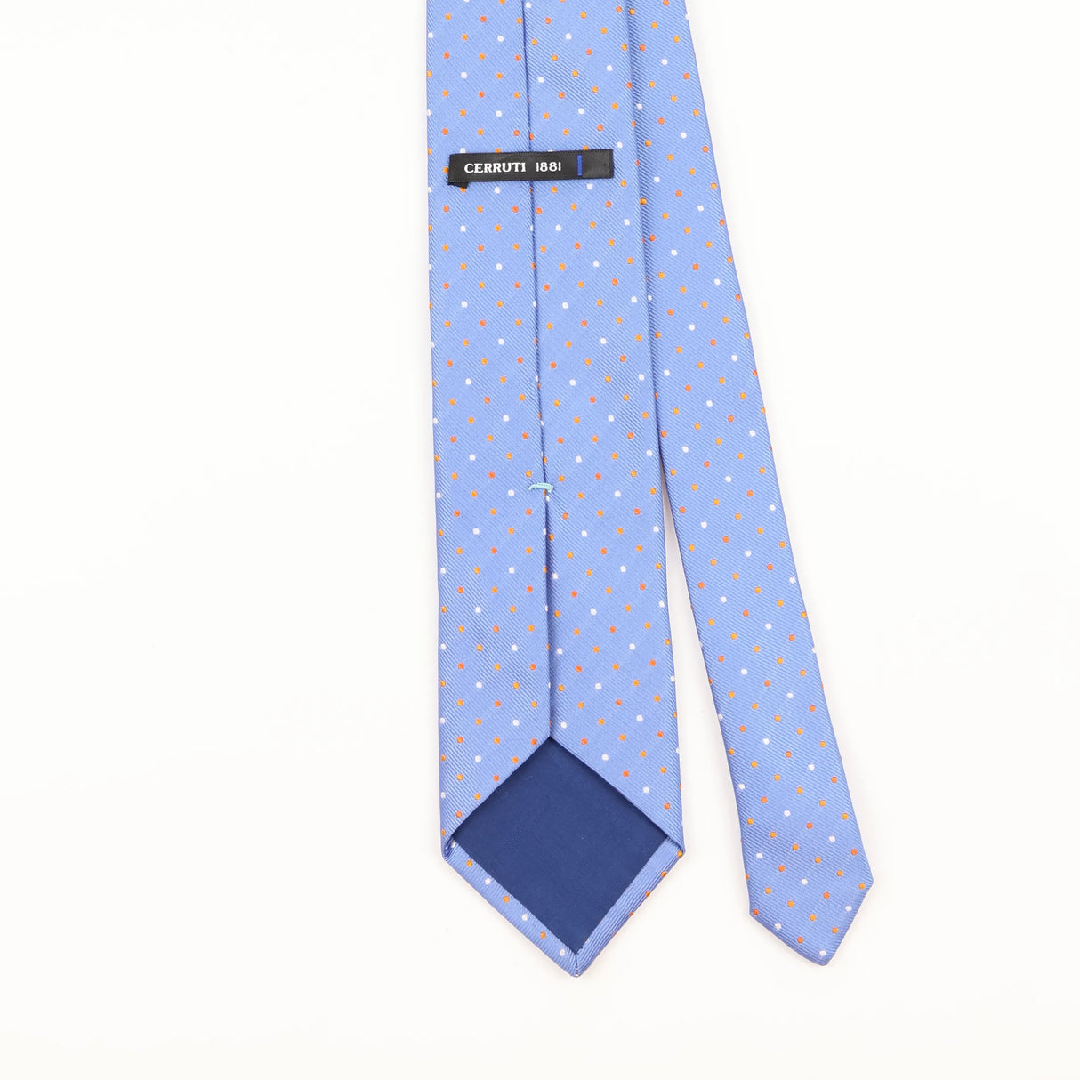 Back Detail of Vintage 1990's Cerruti 1881 Polka Dot Patterned Tie