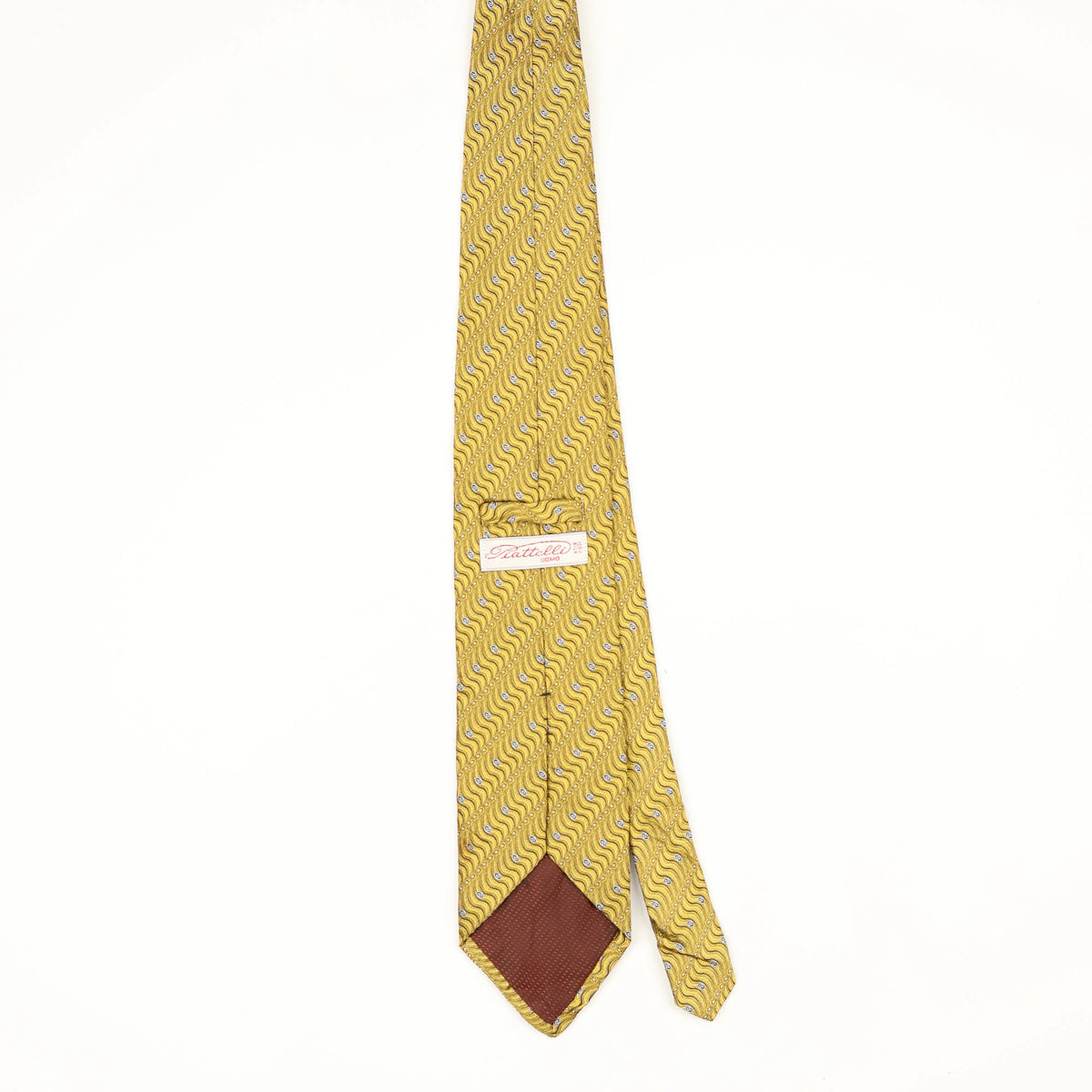 Back Back of Vintage 1990's Waves Geometric Patterned Tie