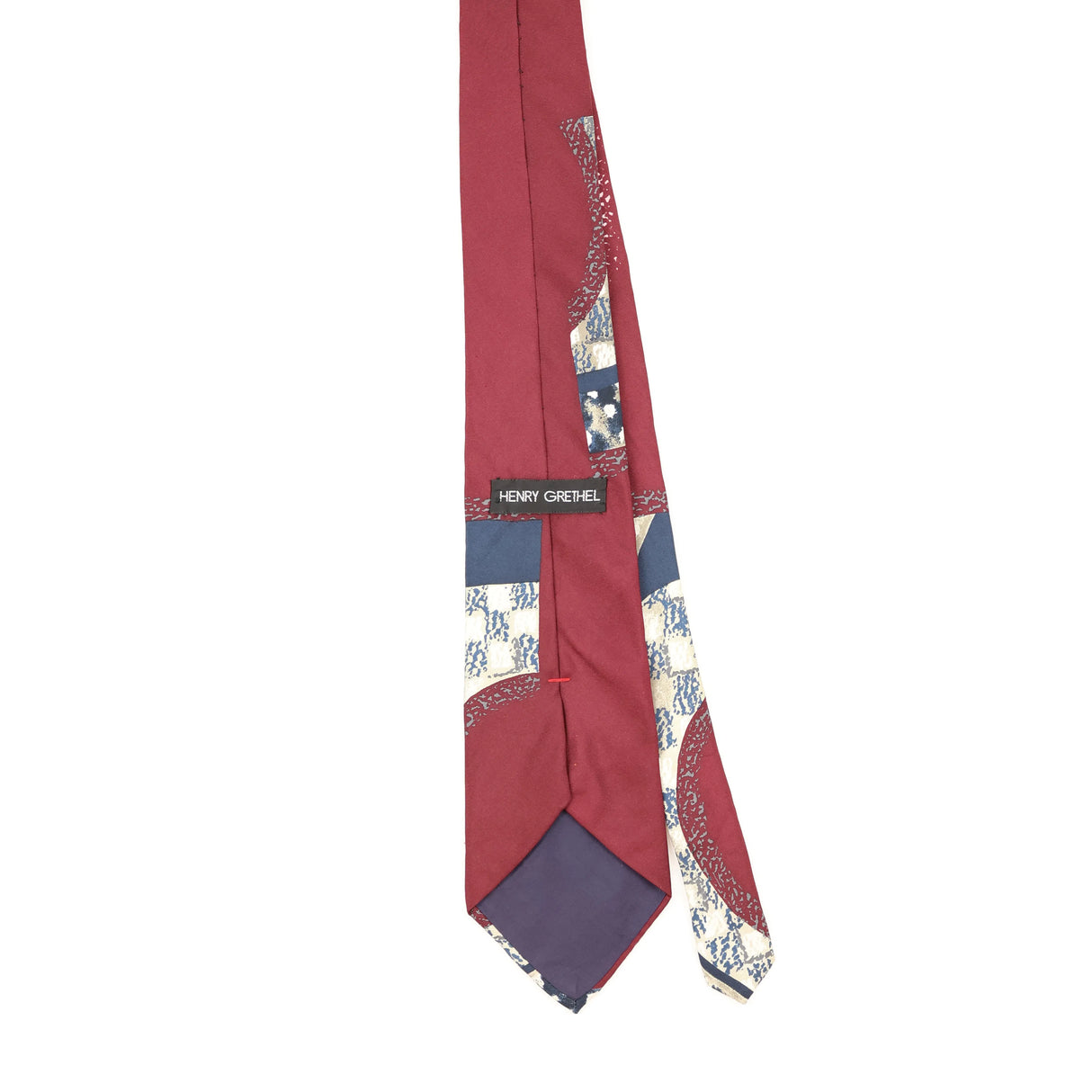 Back of Vintage 1990's Henry Grethel Abstract Patterned Tie