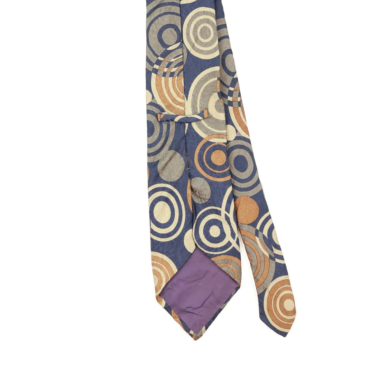 Back Detail of Vintage 1990's Geometric Patterned Tie