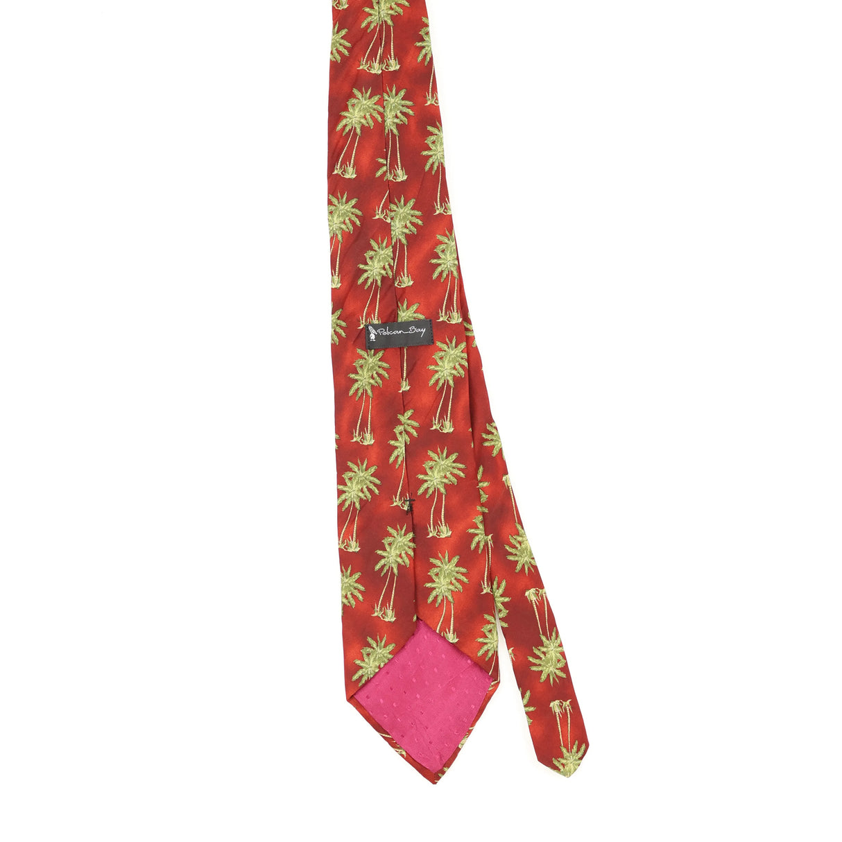 Back Back of Vintage 1990's Palm Tree Abstract Patterned Tie