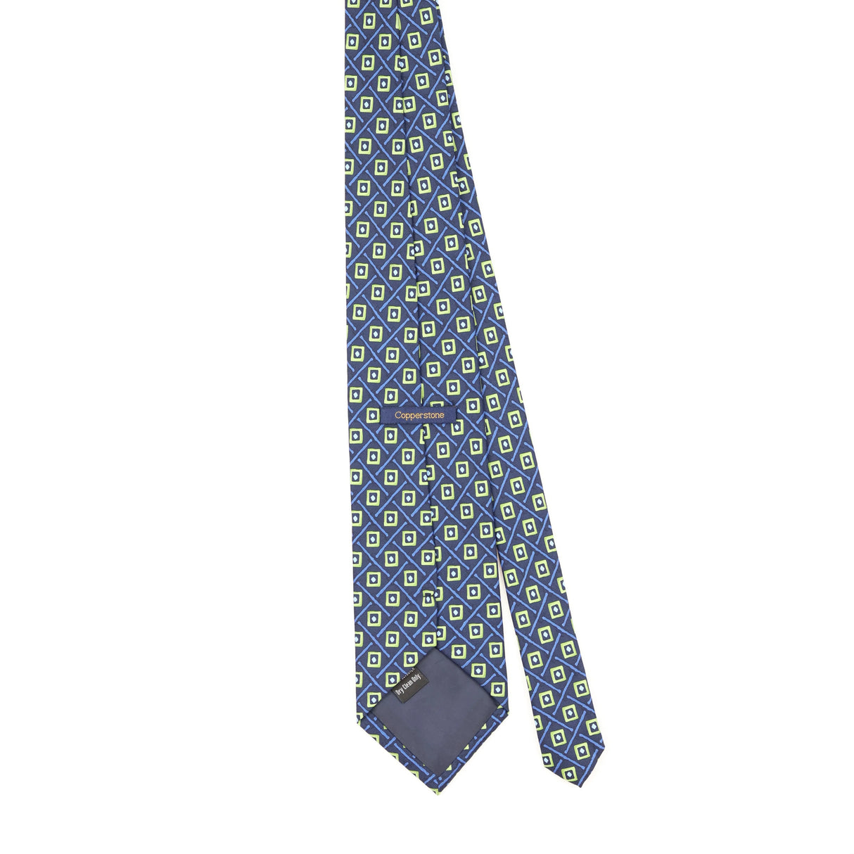 Back of Vintage Geometric Patterned Tie