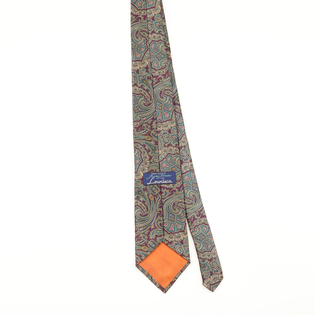 Back of Vintage 1990's Paisley Patterned Tie