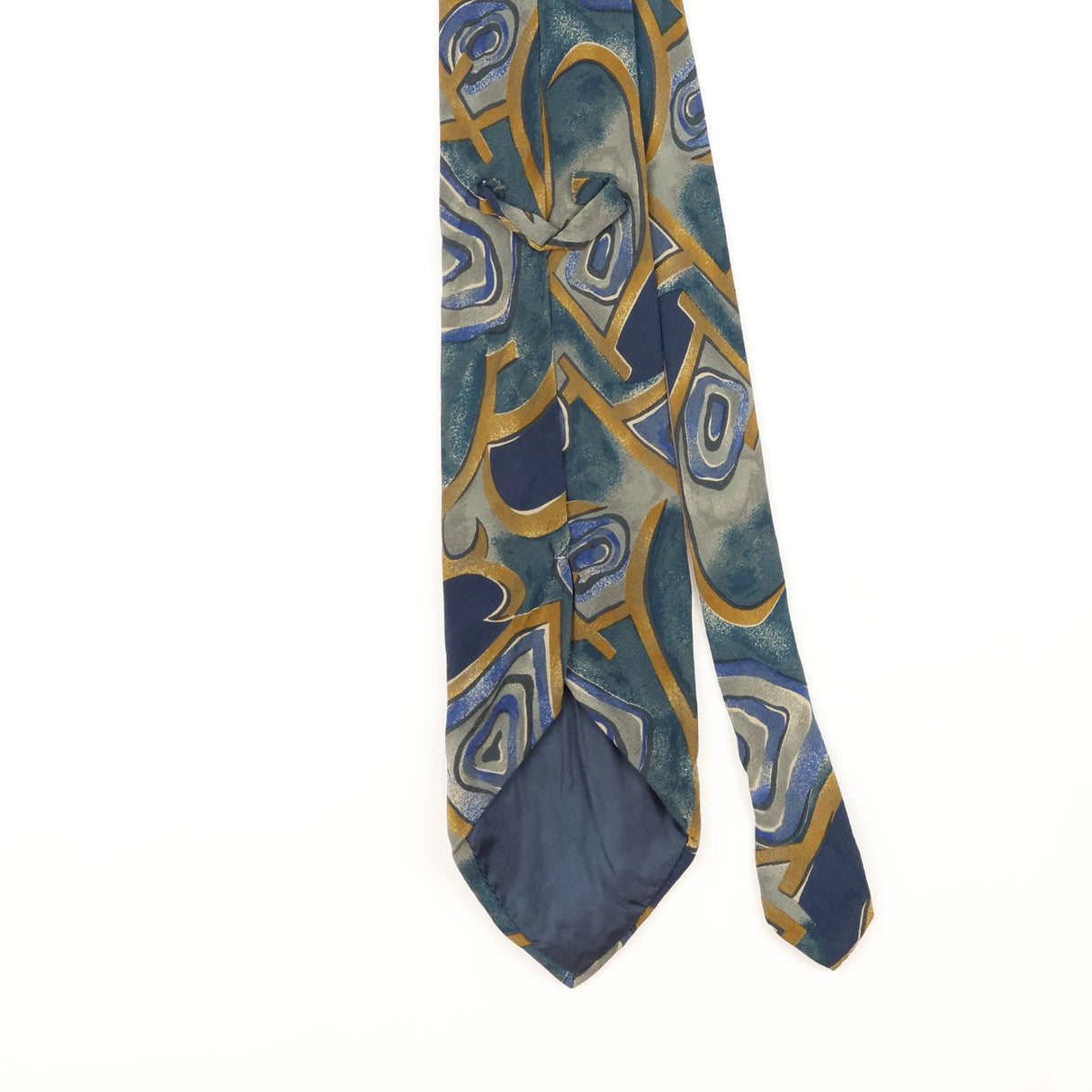 Back Detail of Vintage 1990's Geoffrey Beene Abstract Patterned Tie