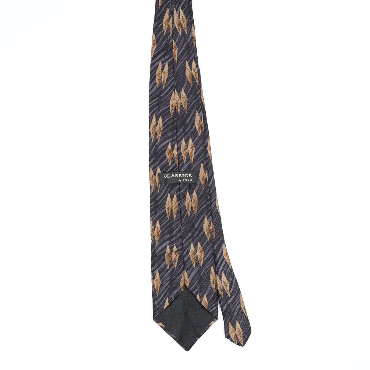 Back Back of Vintage 1990's Diamonds Geometric Patterned Tie