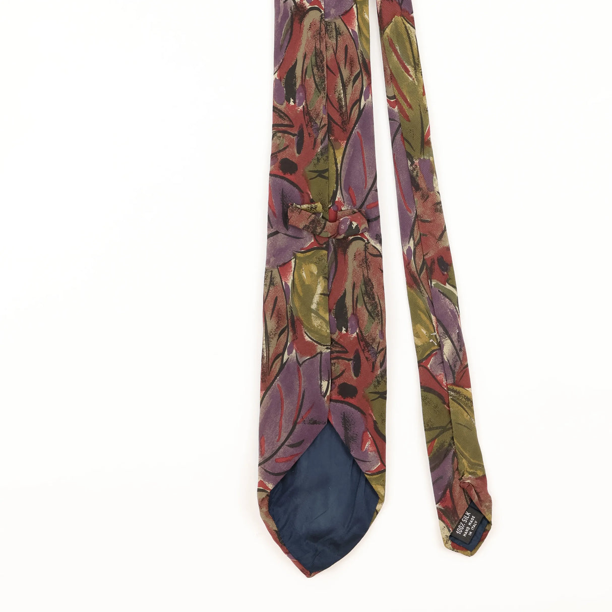 Back Detail of Vintage 1990's Art Floral Patterned Tie