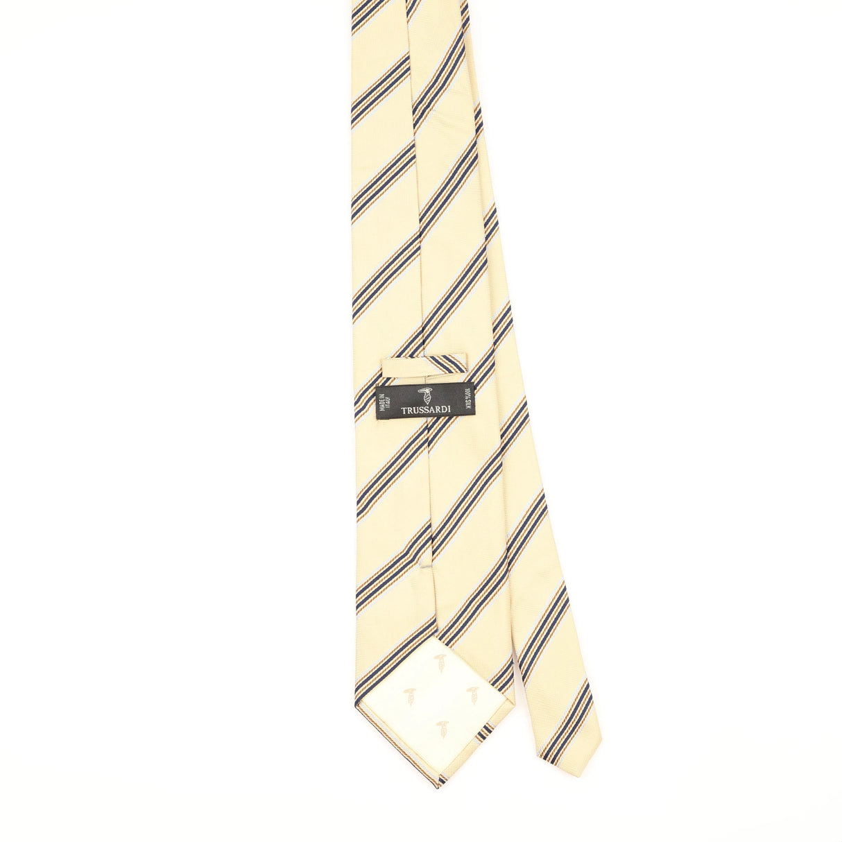 Back of Vintage 1990's Trussardi Striped Patterned Tie