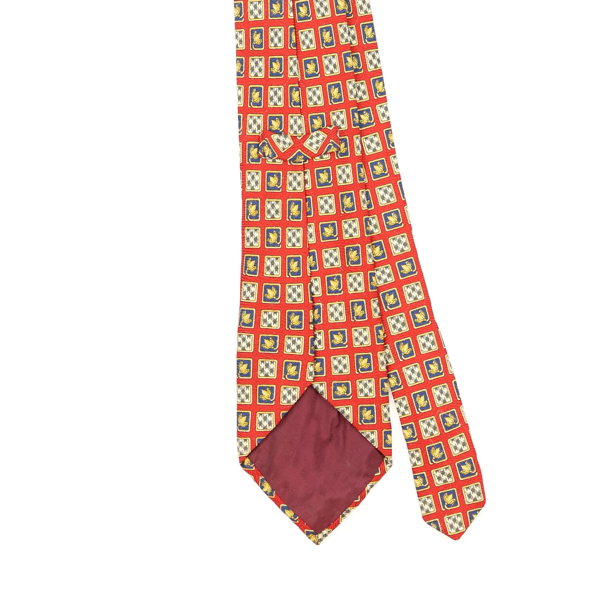 Back Detail of Vintage 1990's Jonelle Geometric Patterned Tie