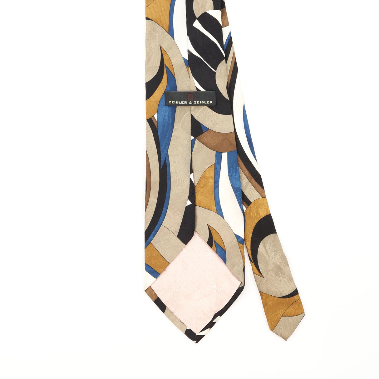 Back Detail of Vintage 1990's Abstract Patterned Tie